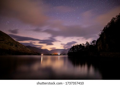 A Cloudy Night On Ullswater In The Lake District
