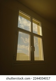 cloudy sky from beautiful view from the window
