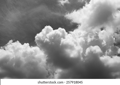 cloudy sky - black and white - Powered by Shutterstock