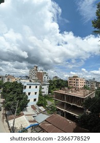 Cloudy Sky with building background 