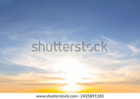 cloudy sky at the dramatic sunset