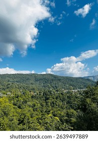 Cloudy sky in the mountains 