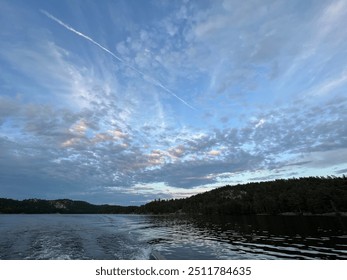 cloudy sky on the lake