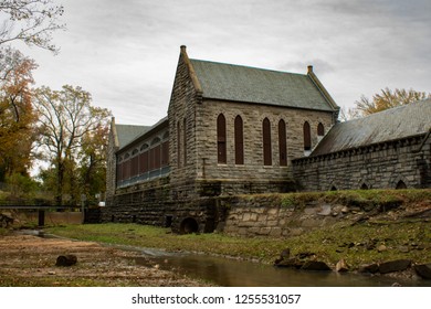 Cloudy Sky Over Byrd Park Pump House Richmond, VA