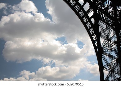 Cloudy sky over Eiffel Tower. Paris, France.
