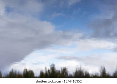 Cloudy Sky Over The River Thames In Purfleet, Grays, Essex