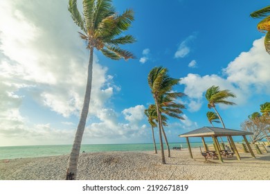 Cloudy Sky Over Sombrero Beach In Florida, USA
