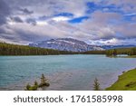 Cloudy sky over Two Jack Lake