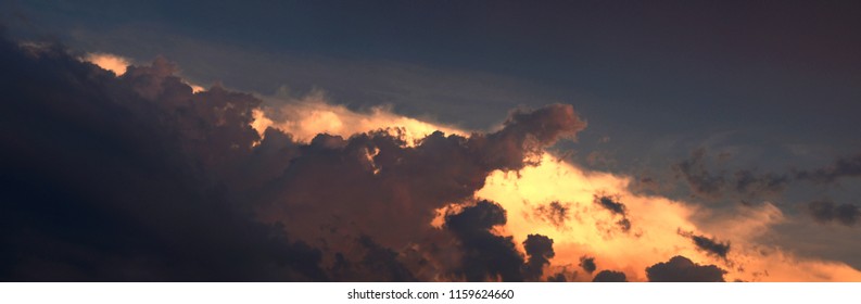 cloudy sky at sunset