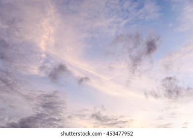 cloudy sky with sunset - Shutterstock ID 453477952