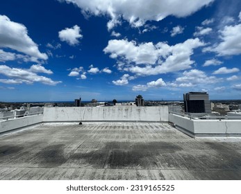cloudy sky view from the rooftop 