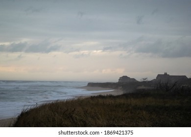 A cloudy and stormy sunset.