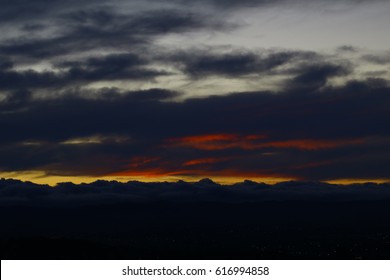 cloudy at sunset