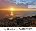 Cloudy sunset form Fortaleza de Sagres, in Algarve, south Portugal 