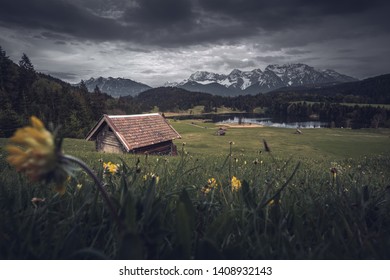 cloudy sunset at the Geroldsee - Shutterstock ID 1408932143