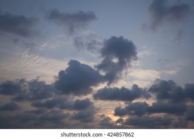 cloudy sunset sky