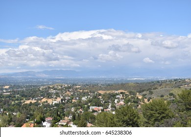 Cloudy view from the Topanga Overlook, California - Shutterstock ID 645238306