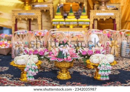 clourful chaplet in thai temple