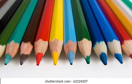 Clouse-up of group of color pencils - Powered by Shutterstock