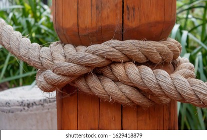 A Clove Hitch On A Wooden Pole