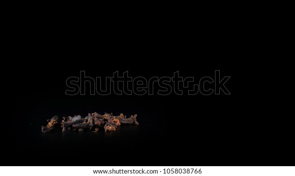 Cloves Bunga Cengkih Malay Isolated Black Stock Photo Edit Now 1058038766