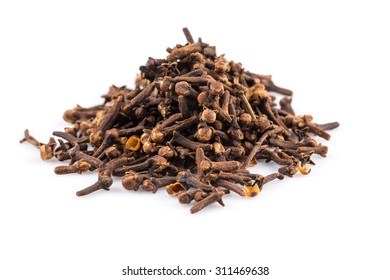 Cloves Spice Isolated On A White Background