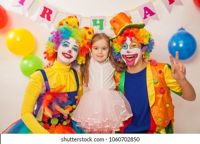 Clown Boy Clown Girl On Birthday Stock Photo 1060702850 | Shutterstock