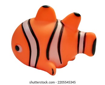 Clown Fish Figure Doll Isolated On White Background.