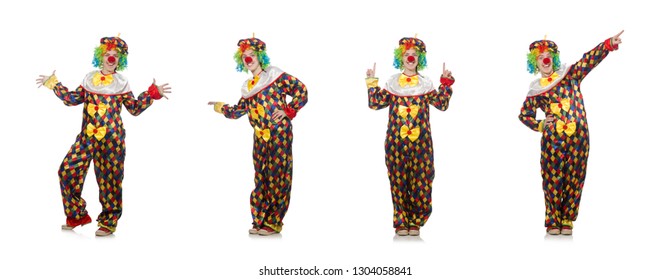 Clown Isolated On The White Background