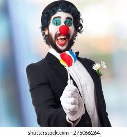 Clown With A Lolly Pop