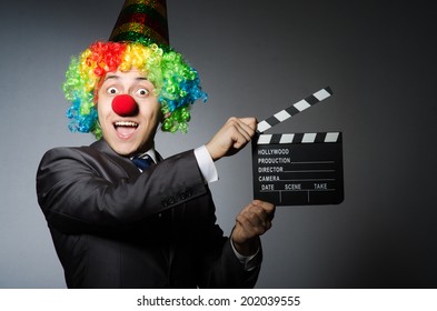 Clown With The Movie Board