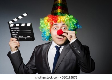 Clown With The Movie Board