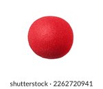 clown nose - red ball made of rubber foam, isolated