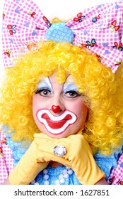 Clown Resting Her Chin On Her Stock Photo 1627851 | Shutterstock