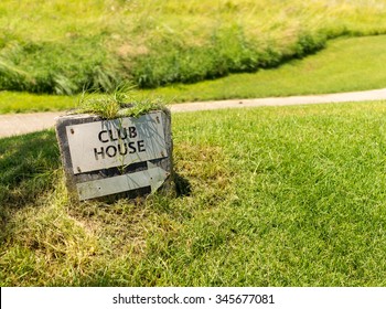 Club House Golf Sign