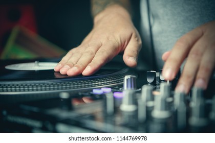 Club Party Dj Scratches Vinyl Records Stock Photo 1144769978 | Shutterstock