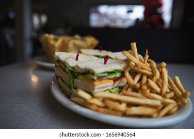 Club Sandwich With Shoestring Fries