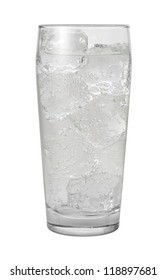 Club Soda Water Isolated With Clipping Path On A White Background