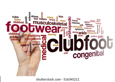 Clubfoot word cloud concept