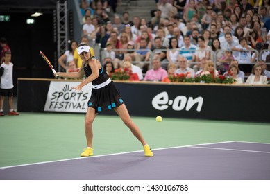 CLUJ, ROMANIA - JUNE 15, 2019: Tennis Player Daniela Hantuchova Playing Against Simona Halep During The Sports Festival