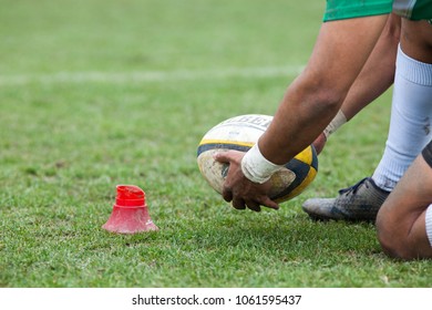 CLUJ-NAPOCA, ROMANIA - 31 March 2018: Rugby cup final between CSM Stiinta Baia Mare vs CSM Bucuresti on 31.03.2018 in Cluj-Napoca, Romania - Shutterstock ID 1061595437