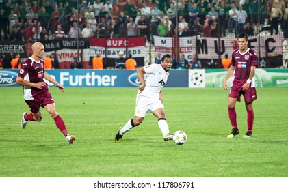 CLUJ-NAPOCA, ROMANIA - OCTOBER 2: Anderson (c)  In UEFA Champions League Match Between CFR 1907 Cluj And Manchester United, On 2 Oct., 2012 In Cluj-Napoca, Romania