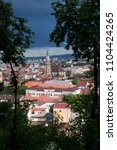 cluj-Napoca with St. Michael church seen from Belvedere, Romania