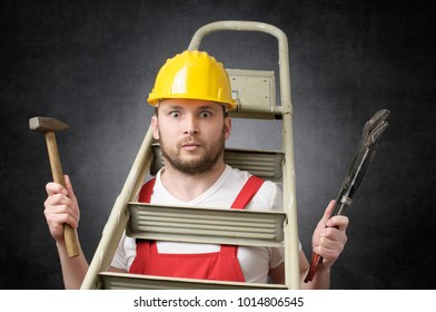 Clumsy Worker With Tools