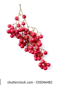 Cluster Of Pink Peppercorns Isolated