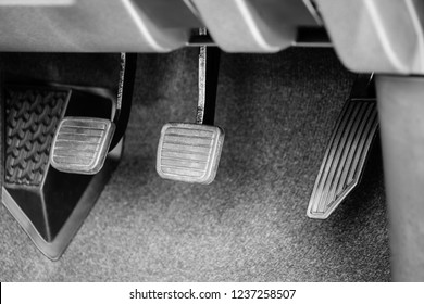 Clutch, Brake And Accelerator Pedal System Of Manual Gear Vehicle.