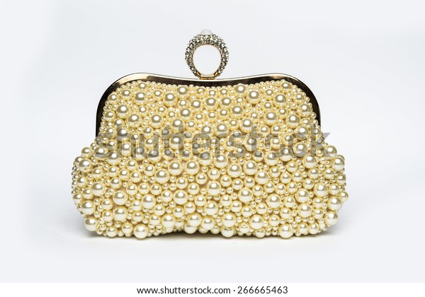 Clutch Pearls On White Background Stock Photo (Edit Now) 266665463