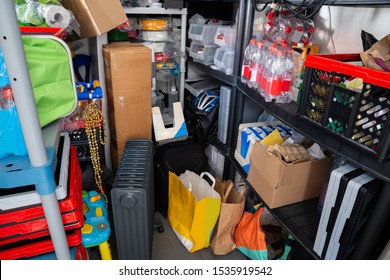 Cluttered Storage Room With Too Much Stuff