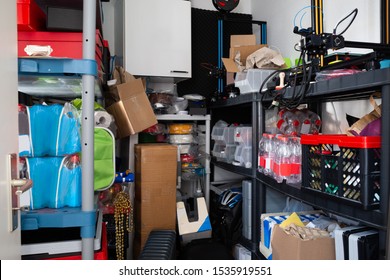 Cluttered Storage Room With Too Much Stuff