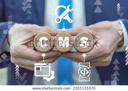 
CMS - Content management system concept. Website management software, seo optimization, administration, user rights settings, site configuration and cms statistics. Blogging. Freelance.